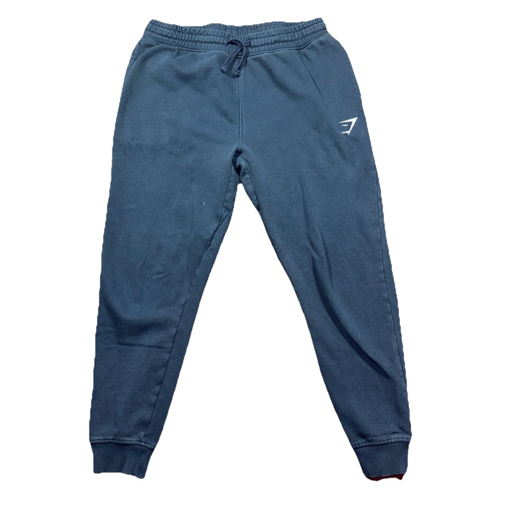 Gymshark Men's Navy Jogger Pants L Activewear Drawstring Tapered Pockets